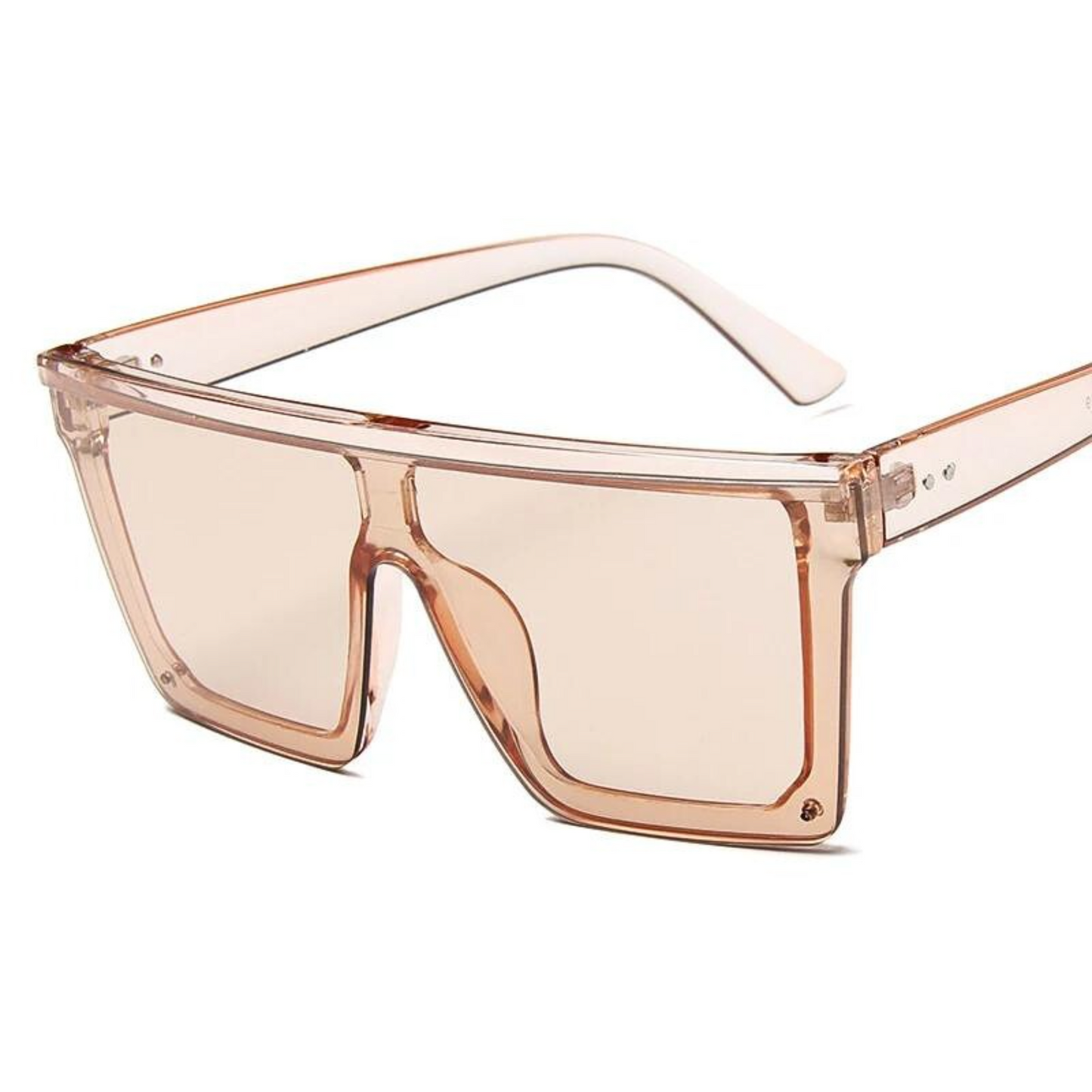 Les lunettes de soirée à la monture large marron