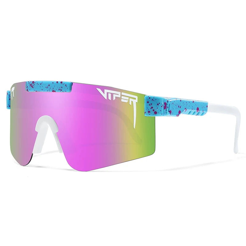 Les lunettes de vitesse extravagantes rose blanc