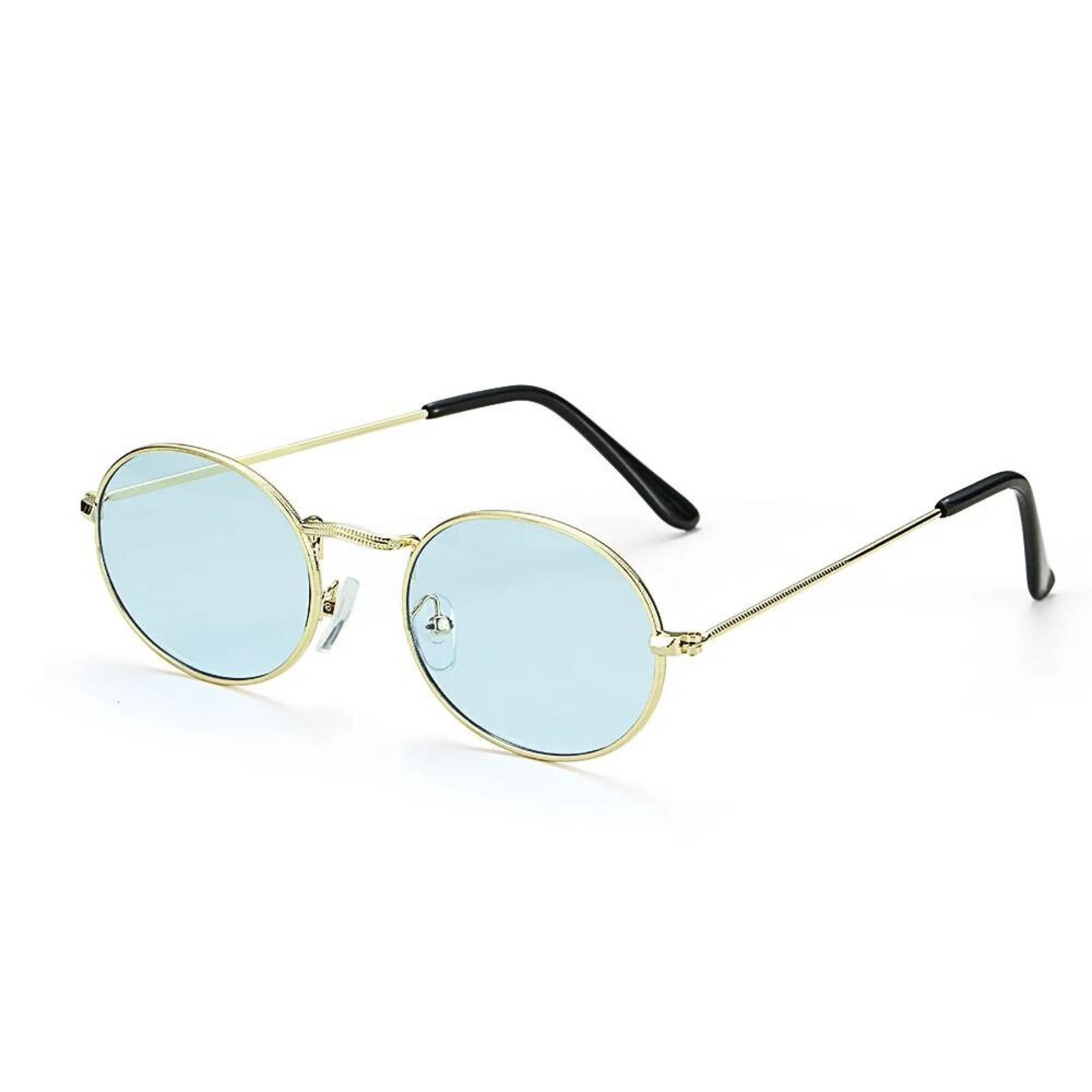 Lunettes de festival coachella forme ovale vert bleu