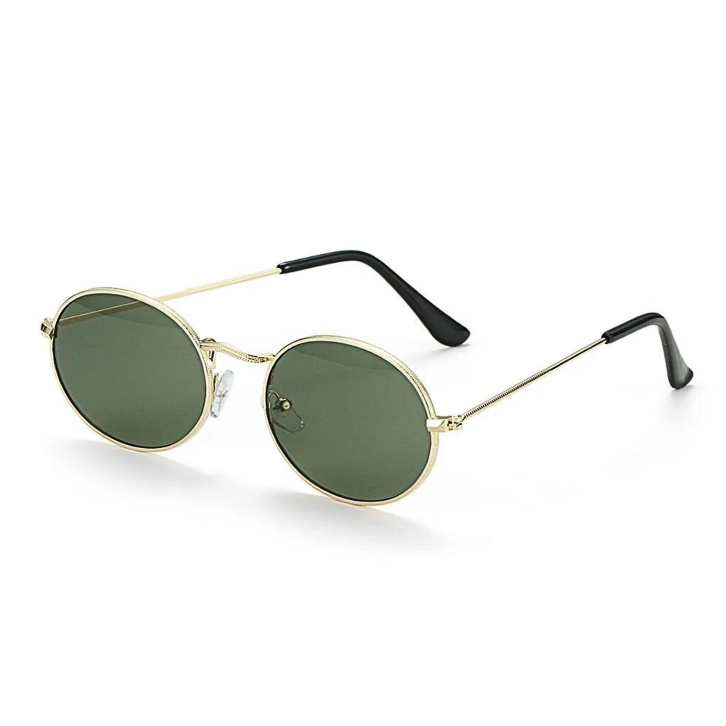 Lunettes de festival coachella forme ovale vert foncé