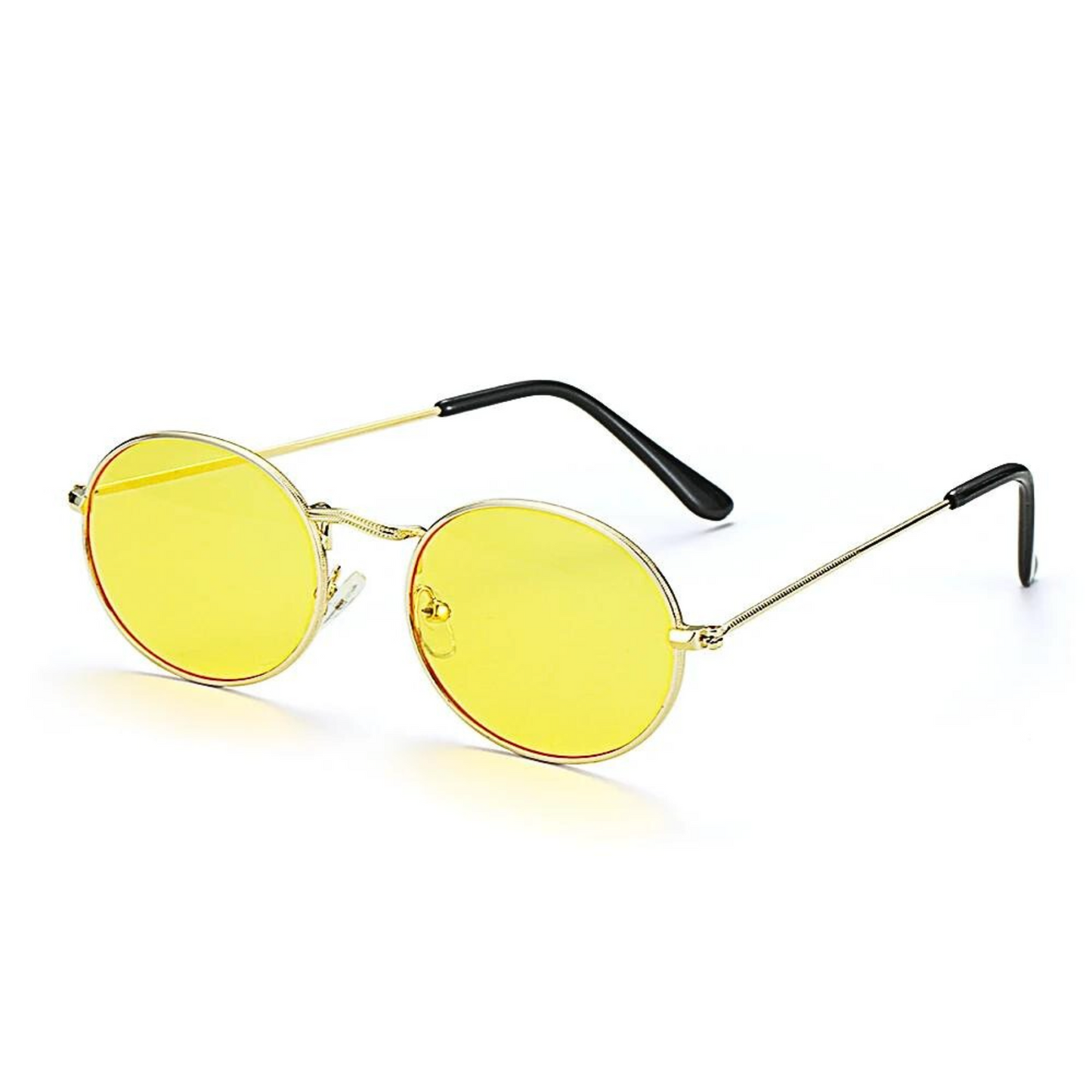 Lunettes de festival coachella forme ovale vert jaune