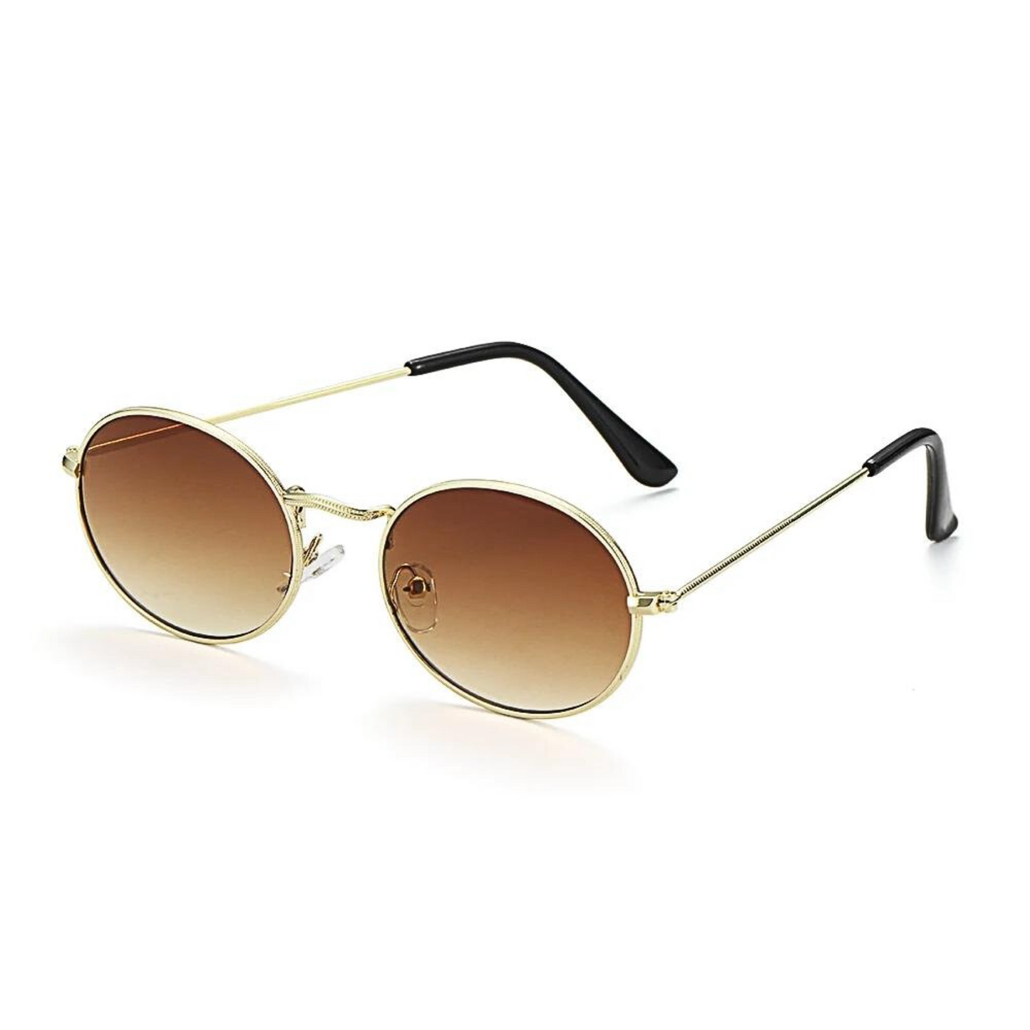 Lunettes de festival coachella forme ovale vert marron