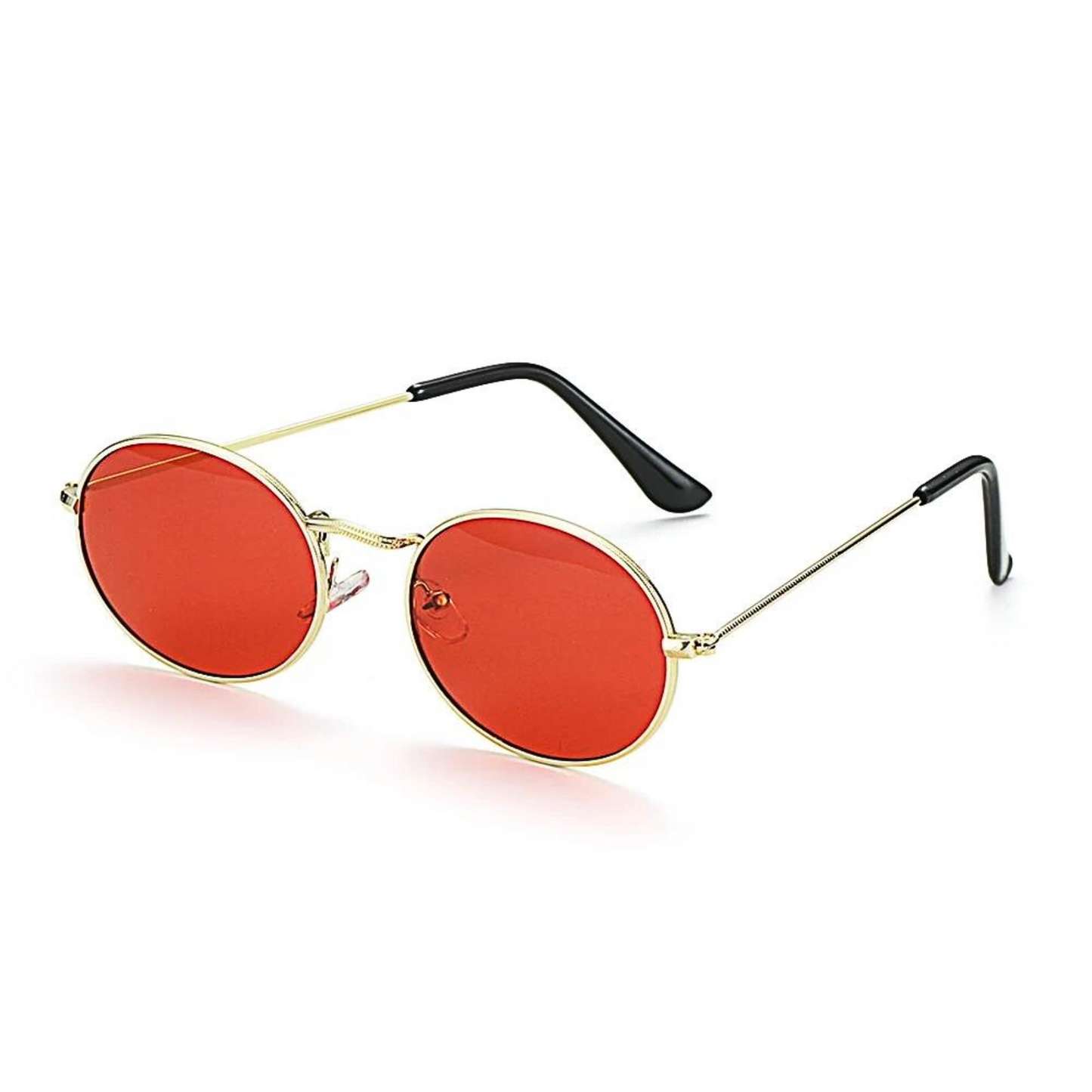 Lunettes de festival coachella forme ovale vert rouge