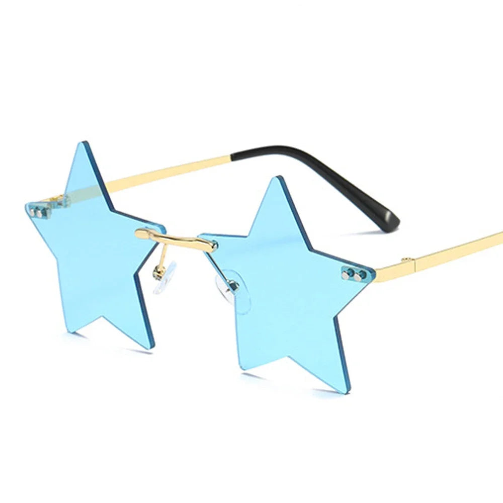 Lunettes de festival en forme d'étoile bleu