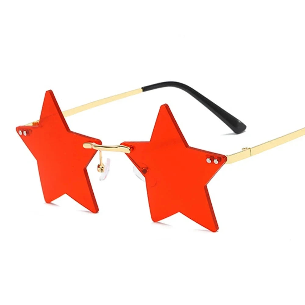 Lunettes de festival en forme d'étoile rouge