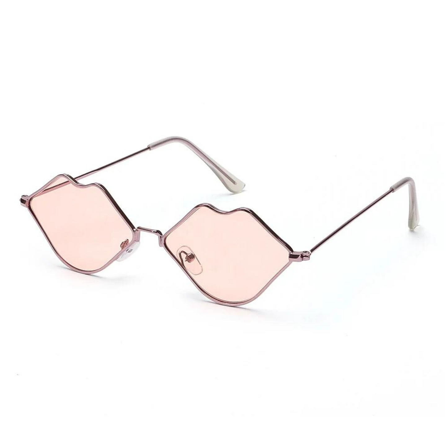 Lunettes de festival en forme de bouche bisou rose