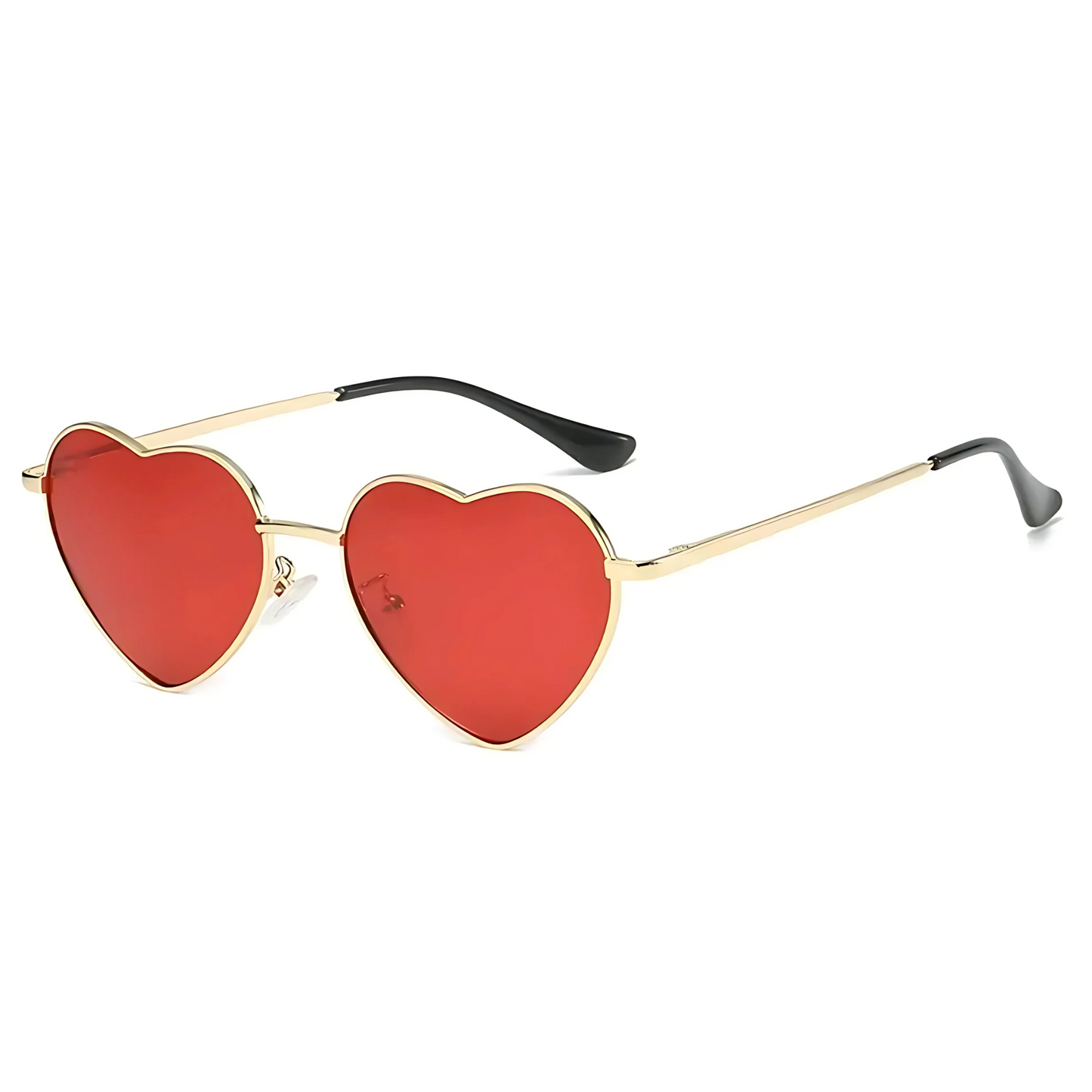 lunettes de festival en forme de cœur rouge
