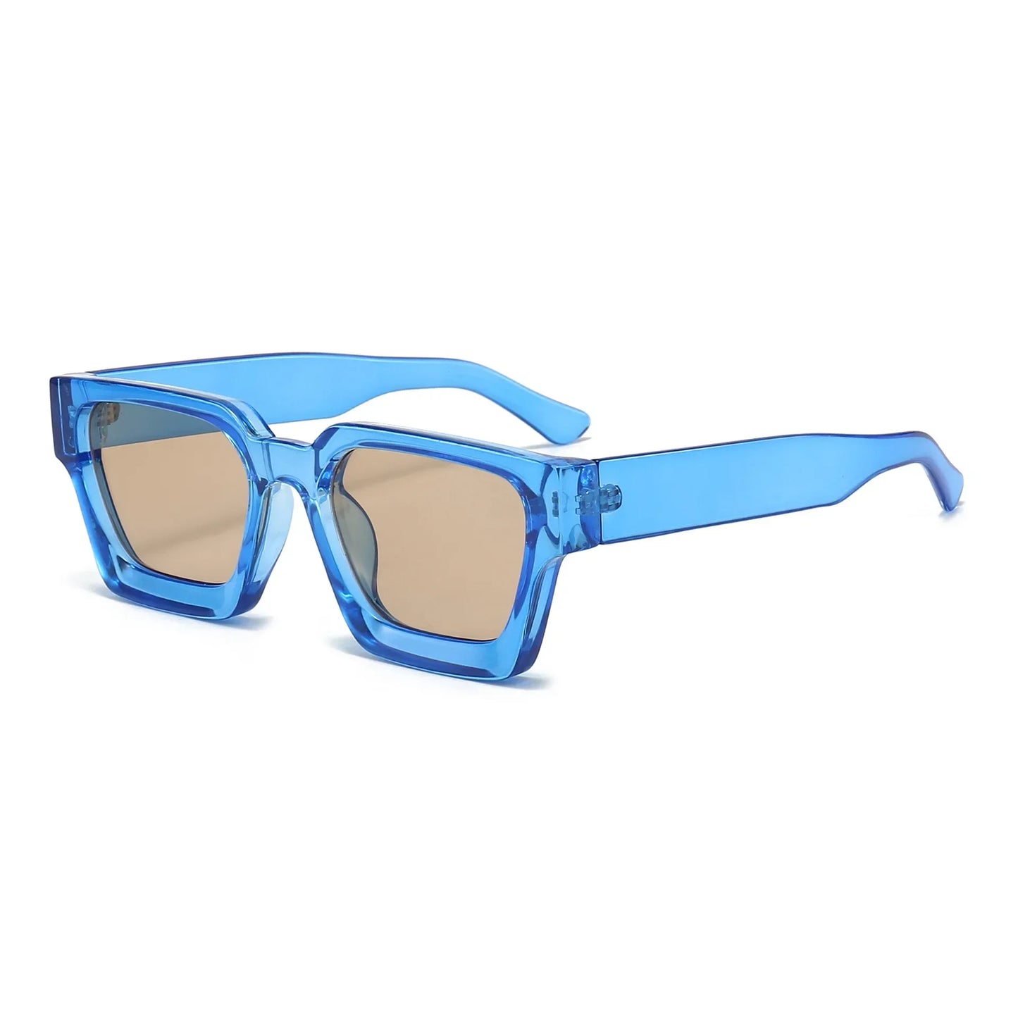 lunettes de soirée fashion translucides bleu