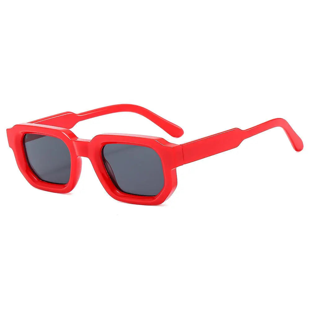 lunettes de soirée forme rectangle retro rouge