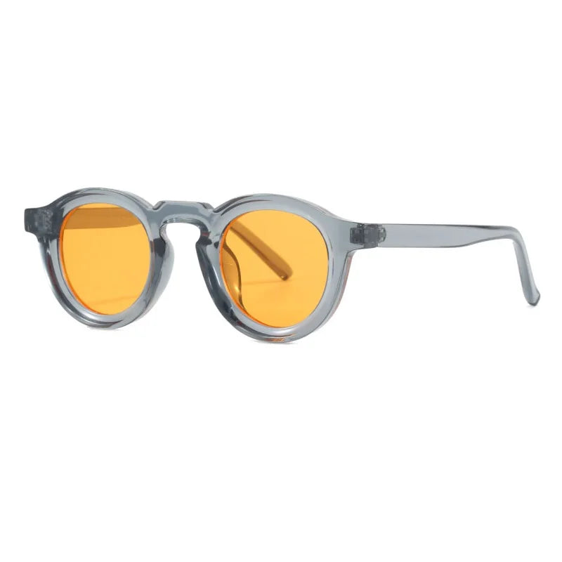 lunettes de soirée forme ronde gris