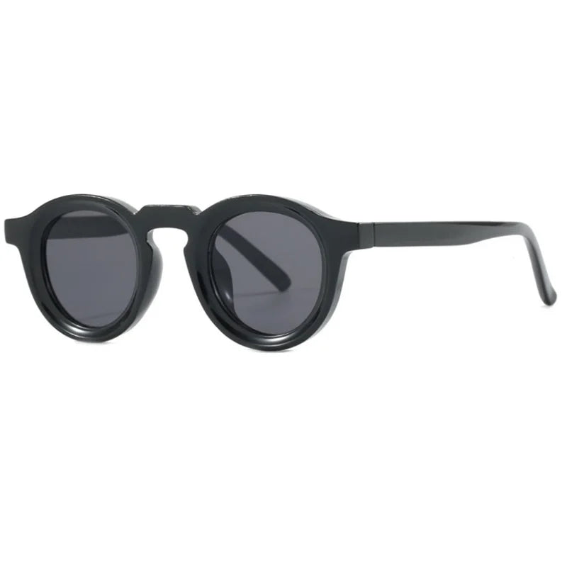 lunettes de soirée forme ronde noir
