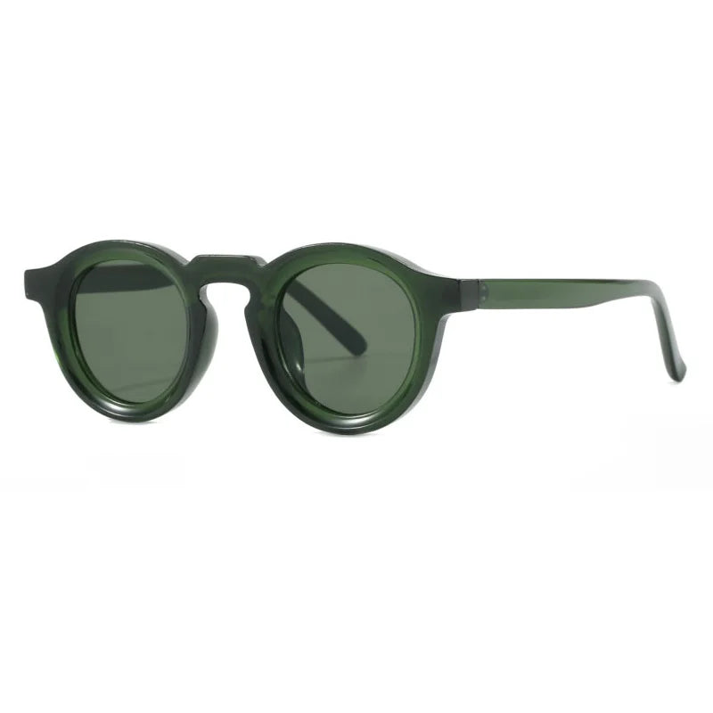 lunettes de soirée forme ronde vert