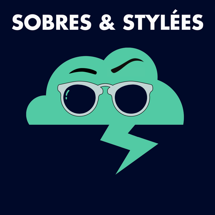 Lunettes de soirée sobres et stylées classiques colorées translucides