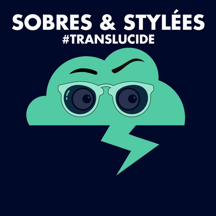 Lunettes de soirée translucides sobres et stylées