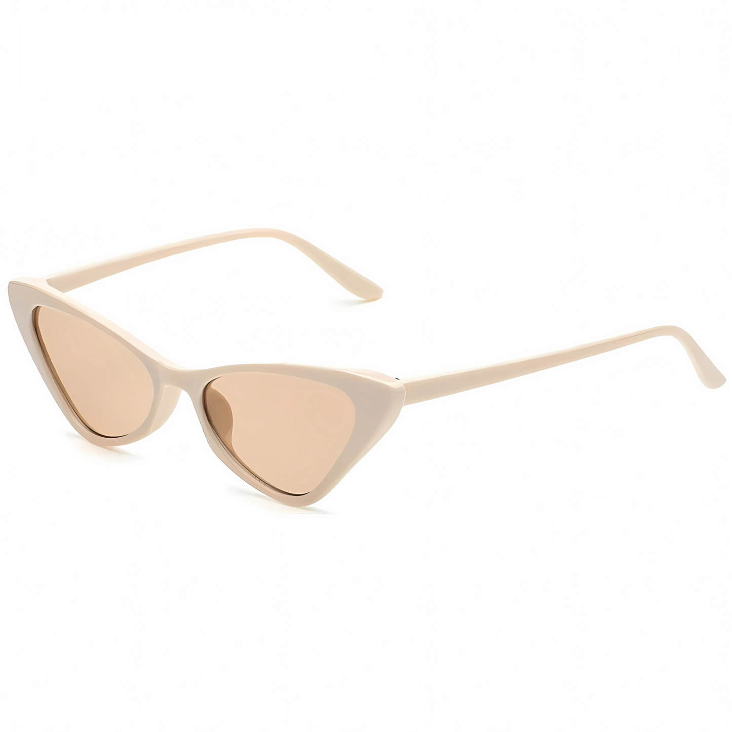Les lunettes de soirée monture œil de chat beige