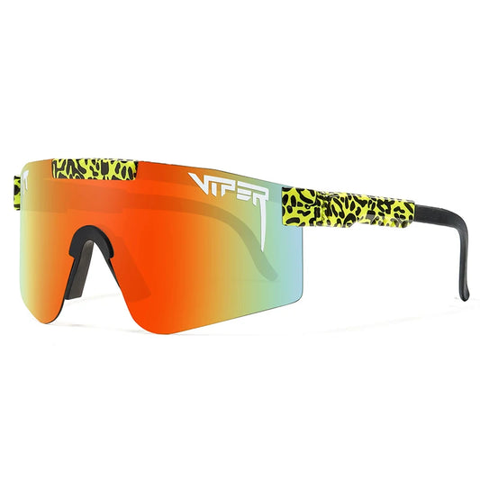 Les lunettes de vitesse extravagantes orange jaune