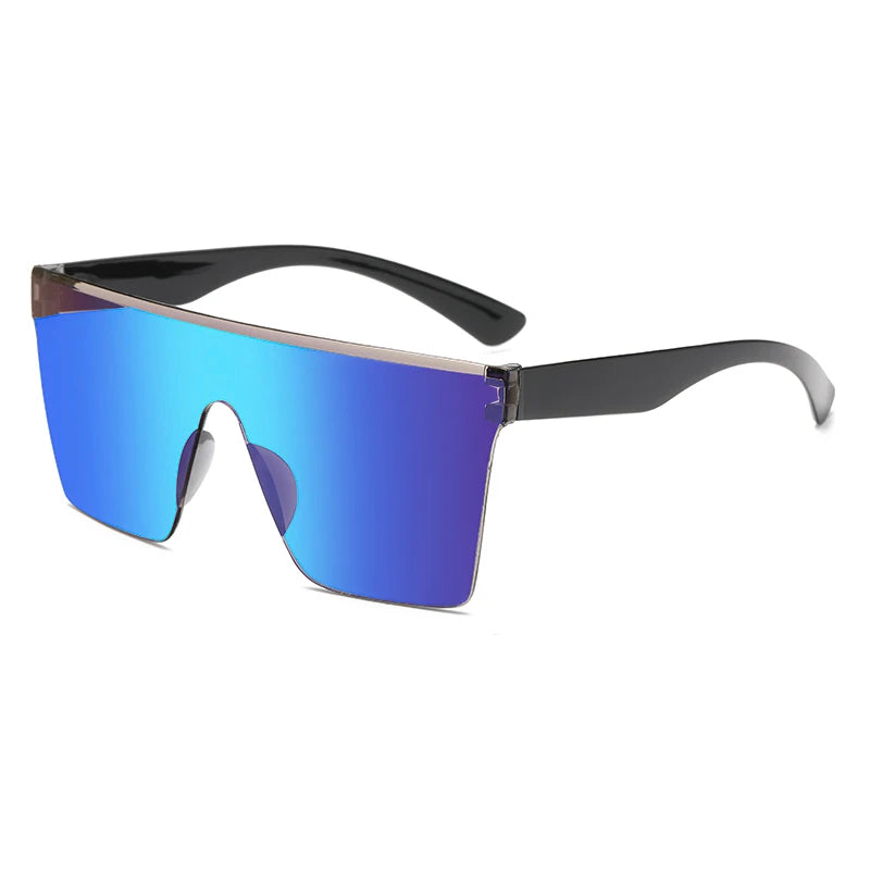 Les lunettes de vitesse pour le sport miroir bleu bleu