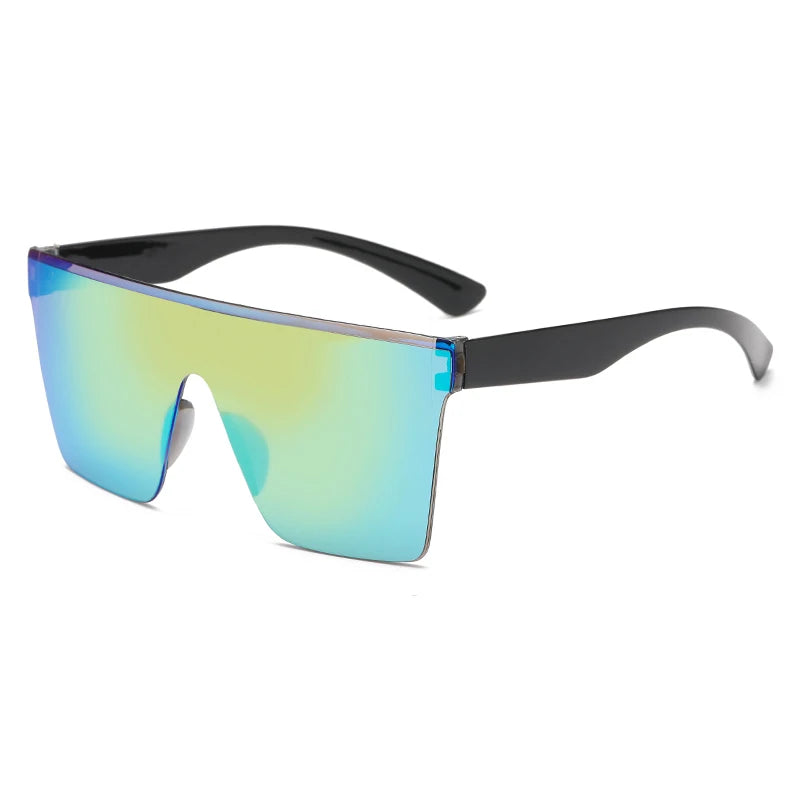 Les lunettes de vitesse pour le sport miroir bleu vert