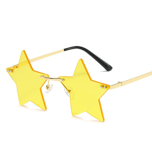 Lunettes de festival en forme d'étoile jaune