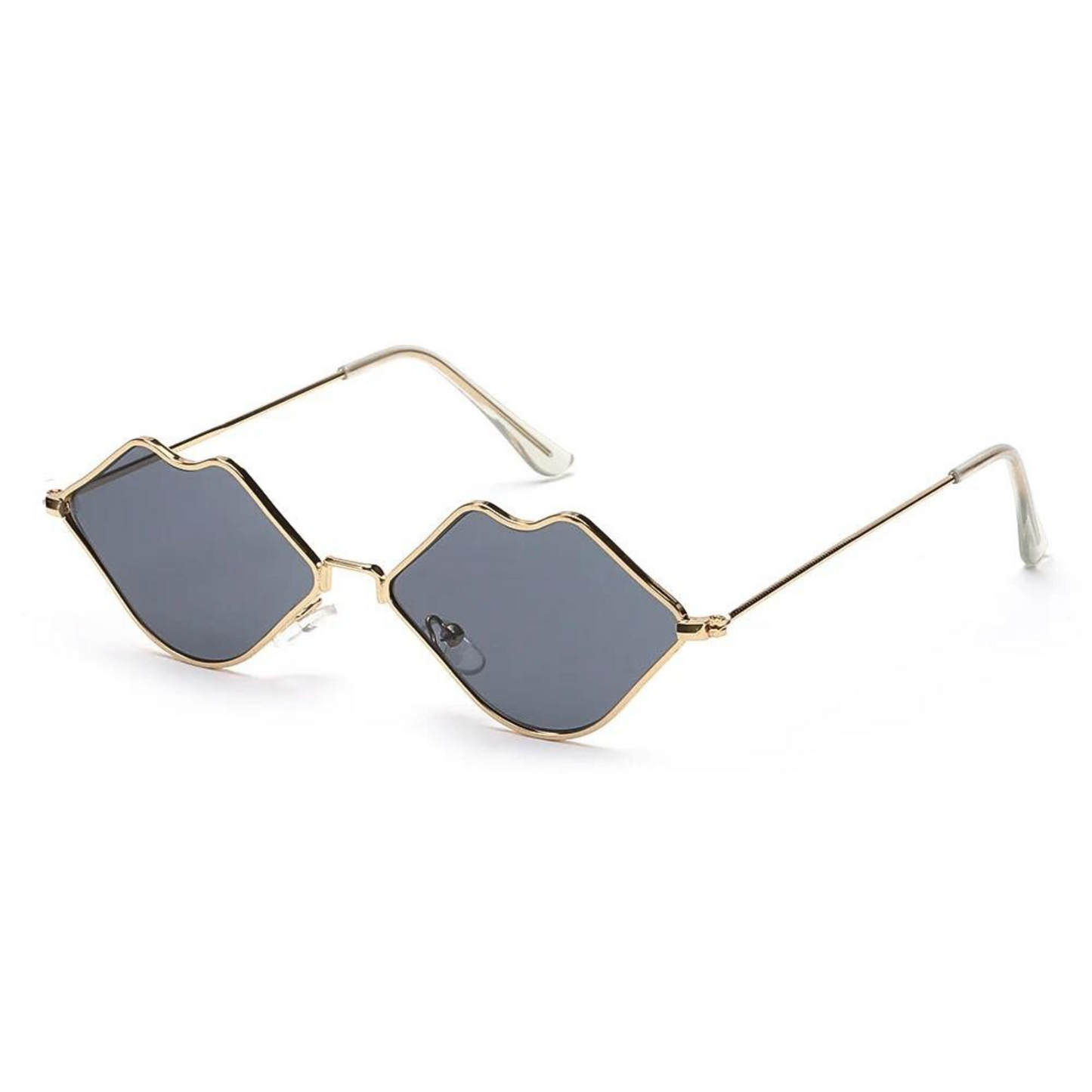 Lunettes de festival en forme de bouche bisou noir