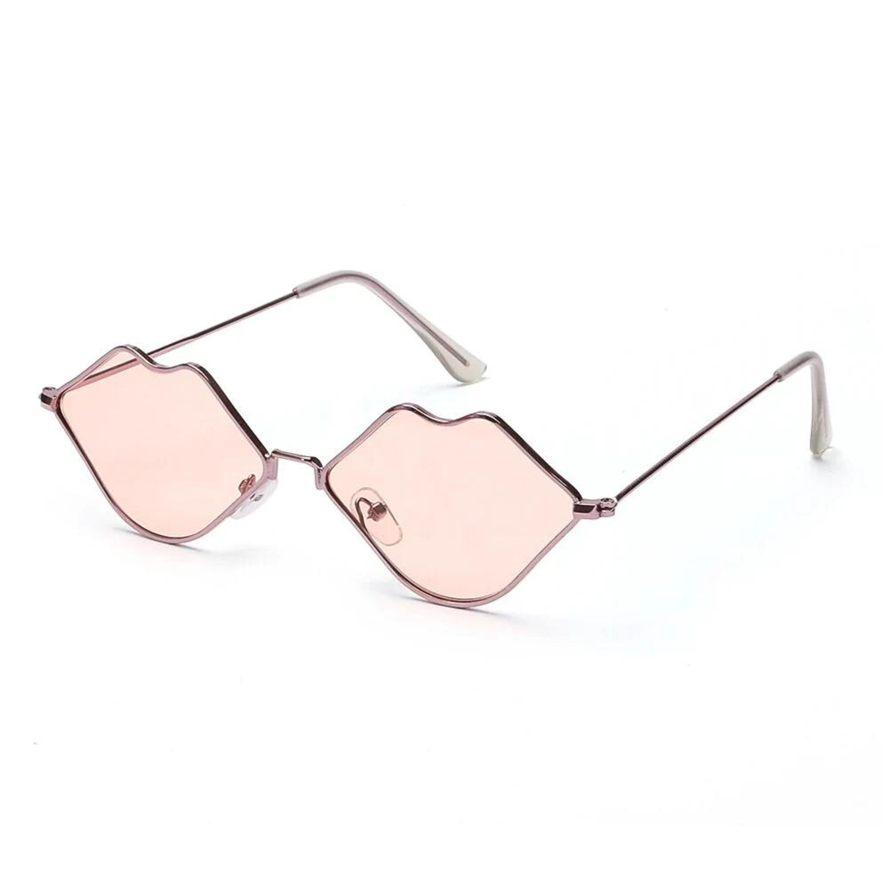 Lunettes de festival en forme de bouche bisou rose