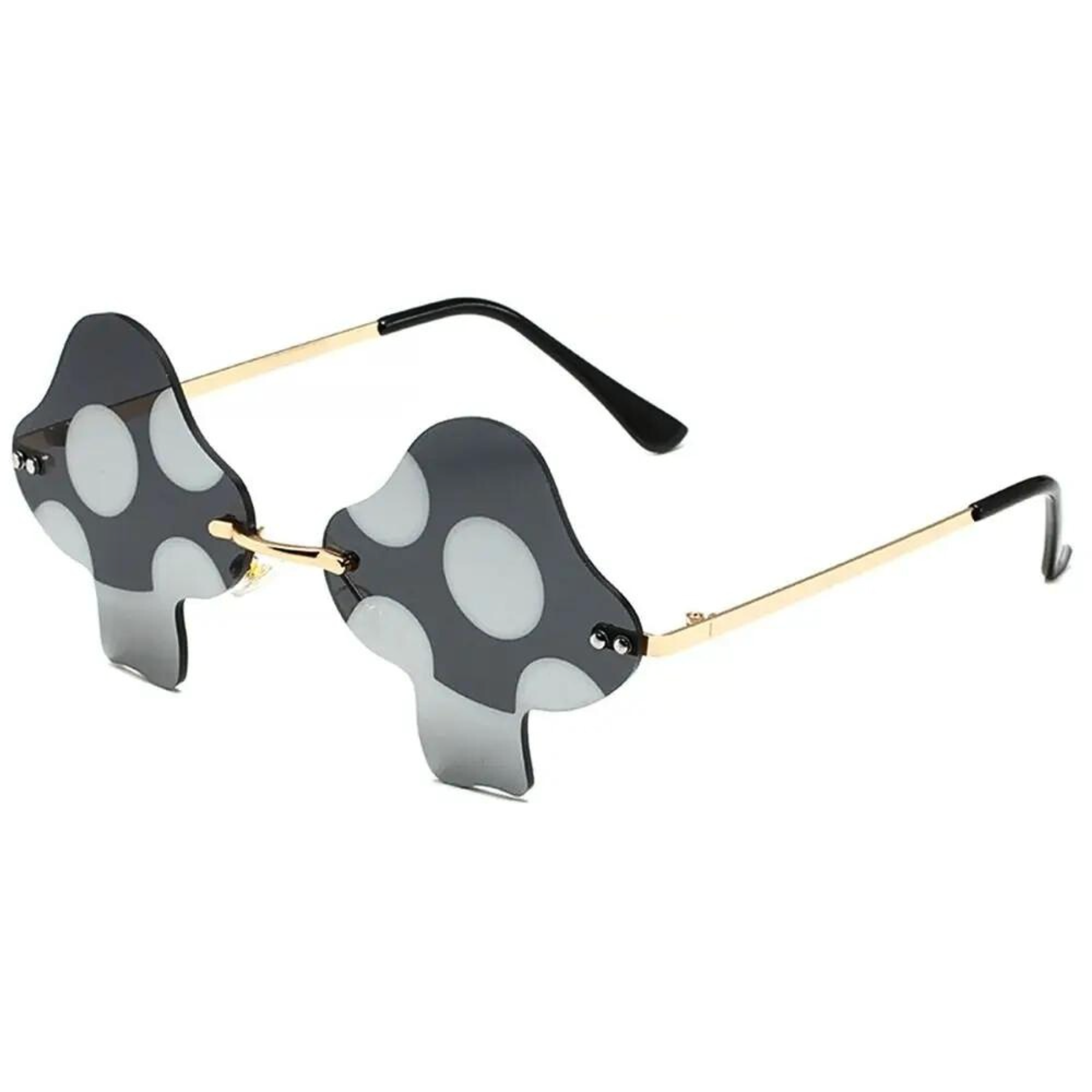 Lunettes de festival en forme de champignon noir