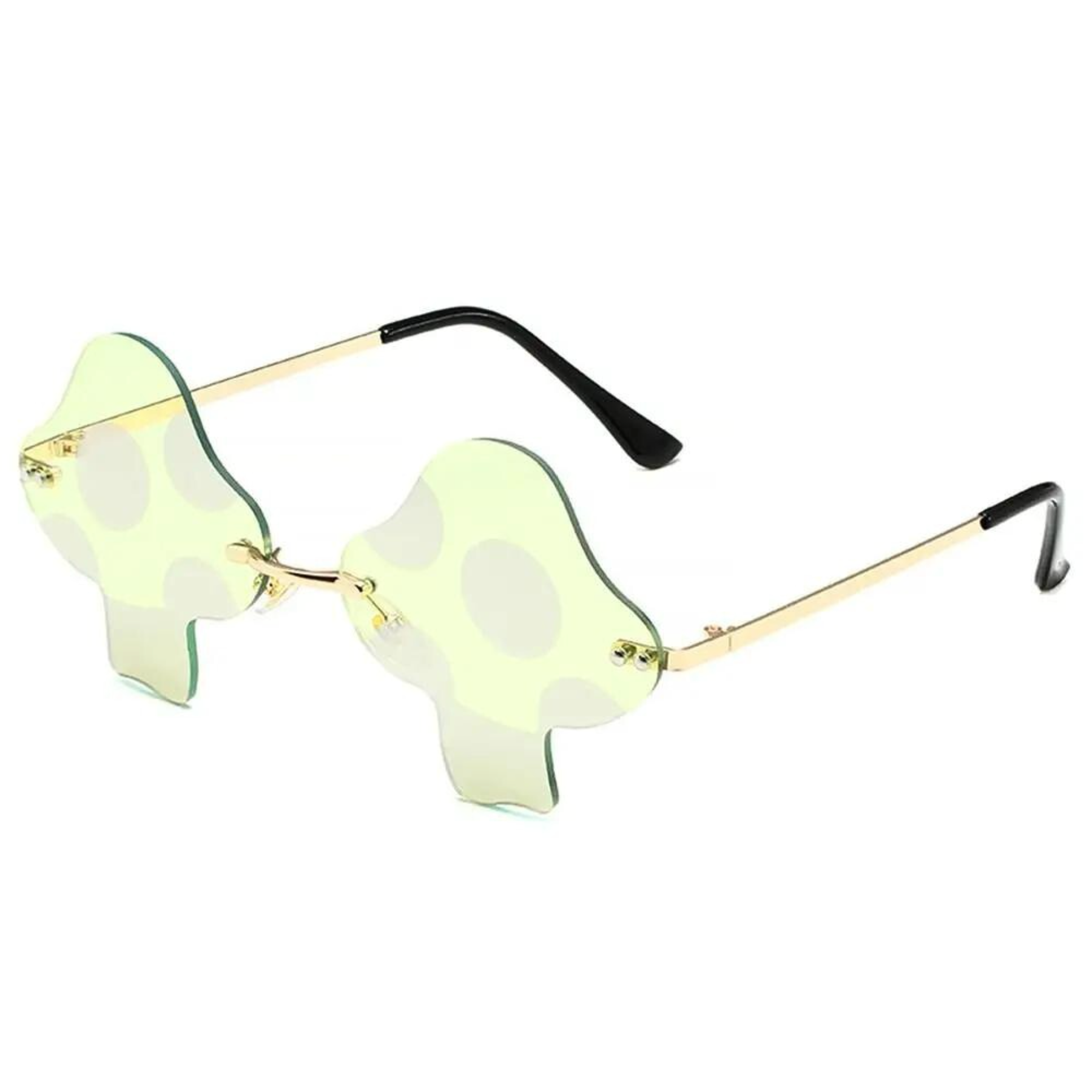 Lunettes de festival en forme de champignon vert