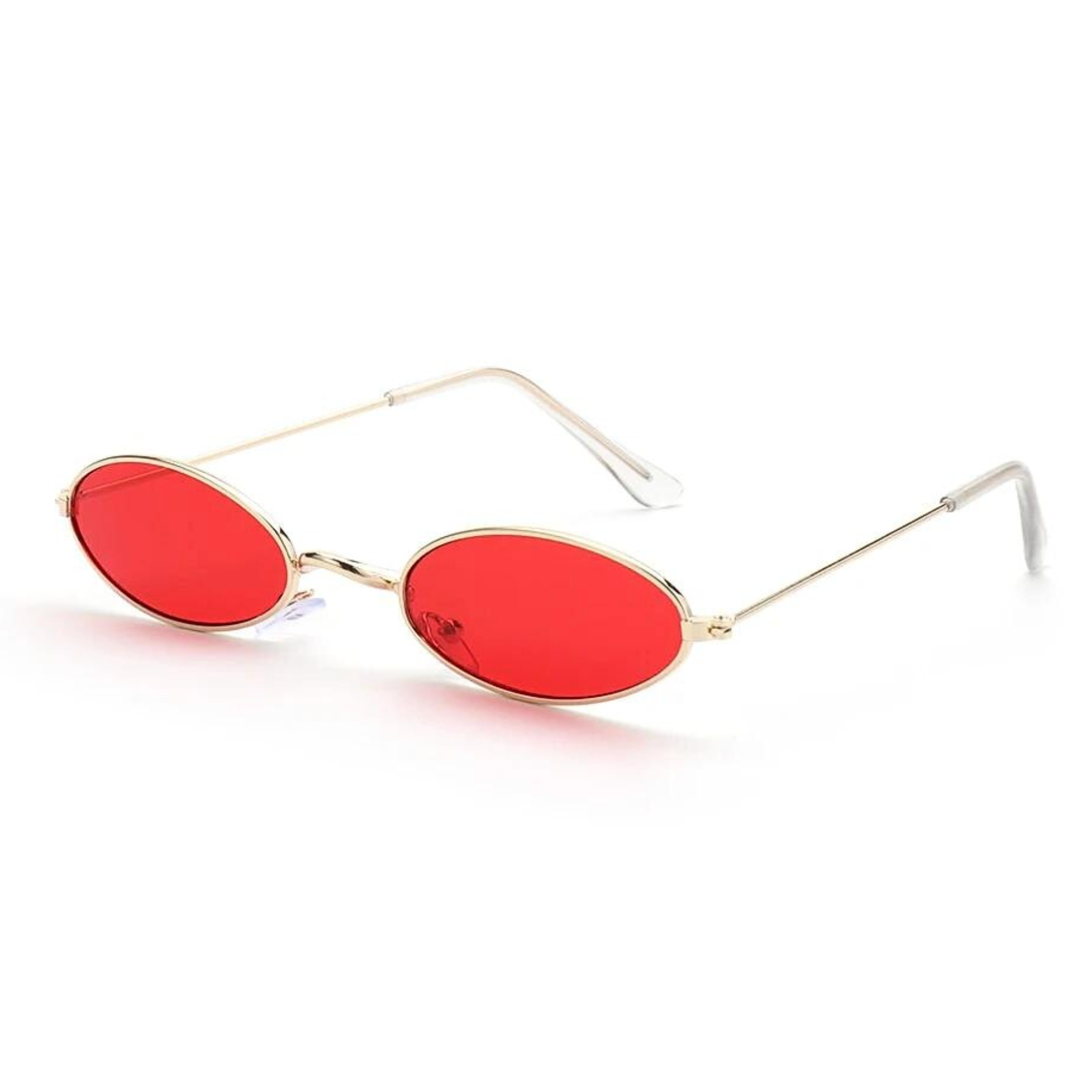 MIRAGIX Morpheus Paire de lunettes de soiree ovale pilule rouge bleue