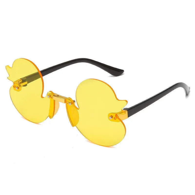Lunettes de soirée festival en forme de canard jaune