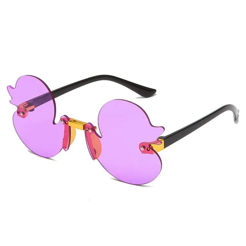 Lunettes de soirée festival en forme de canard violet