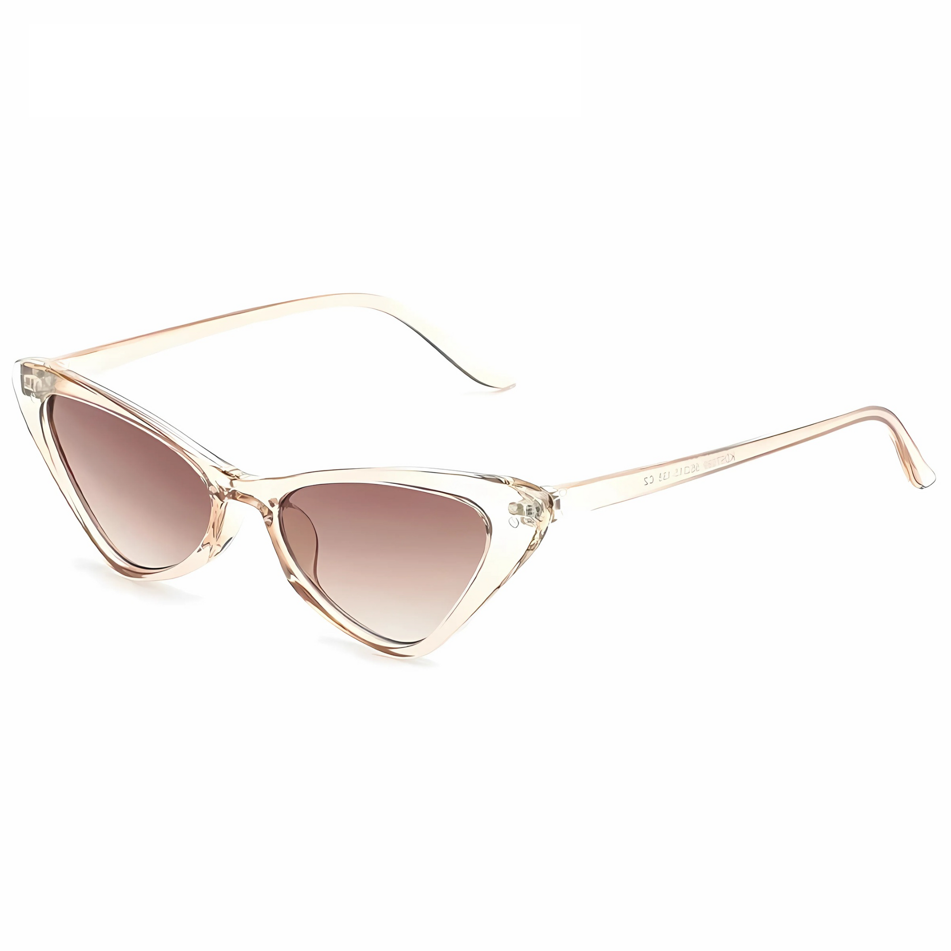 Lunettes de soirée translucides œil de chat rose pale