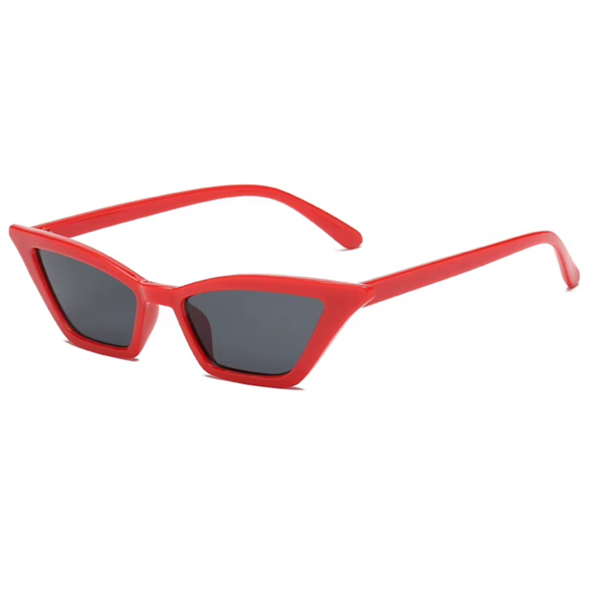 Paire de lunettes de soirée à la monture pointue rouge