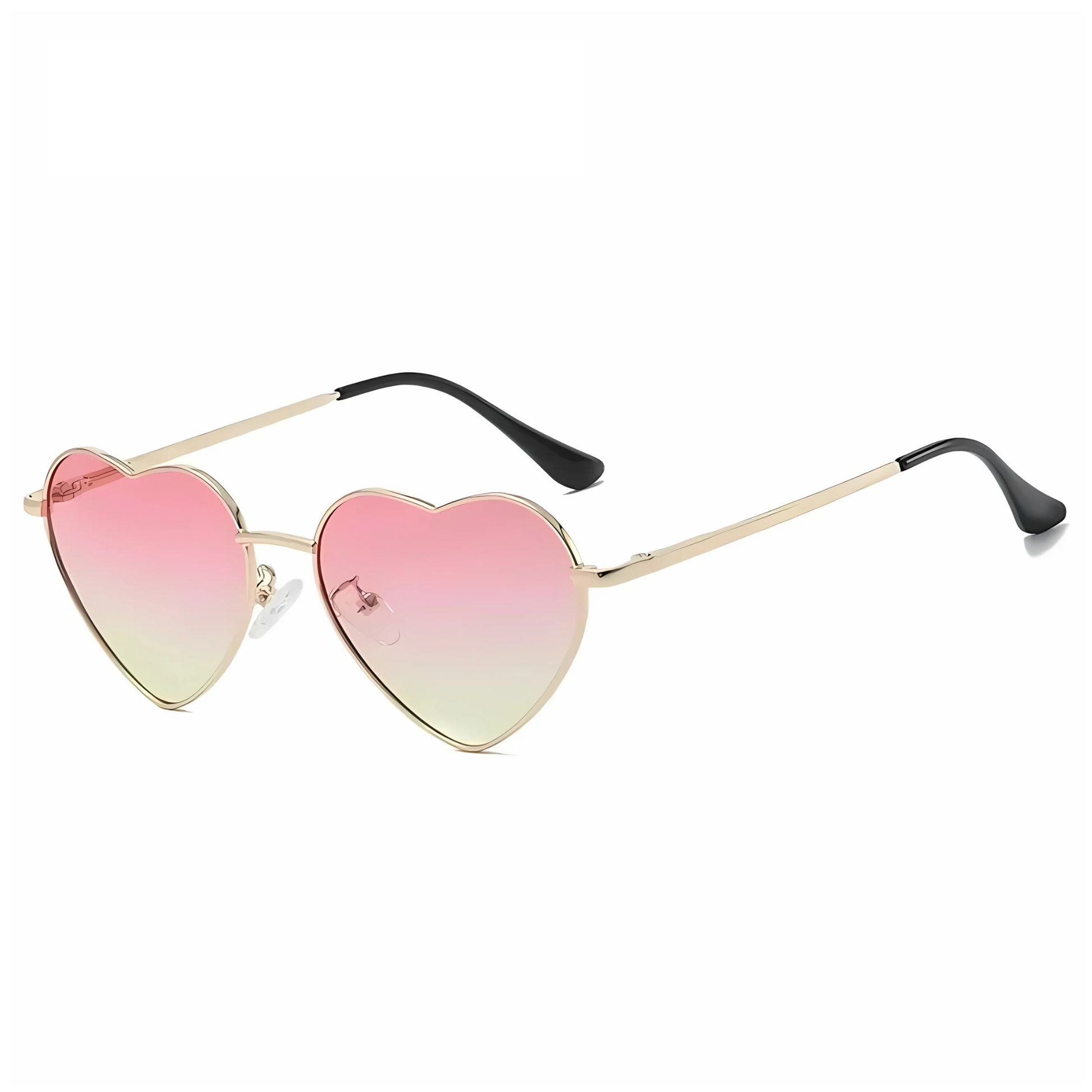 lunettes de festival en forme de cœur rose