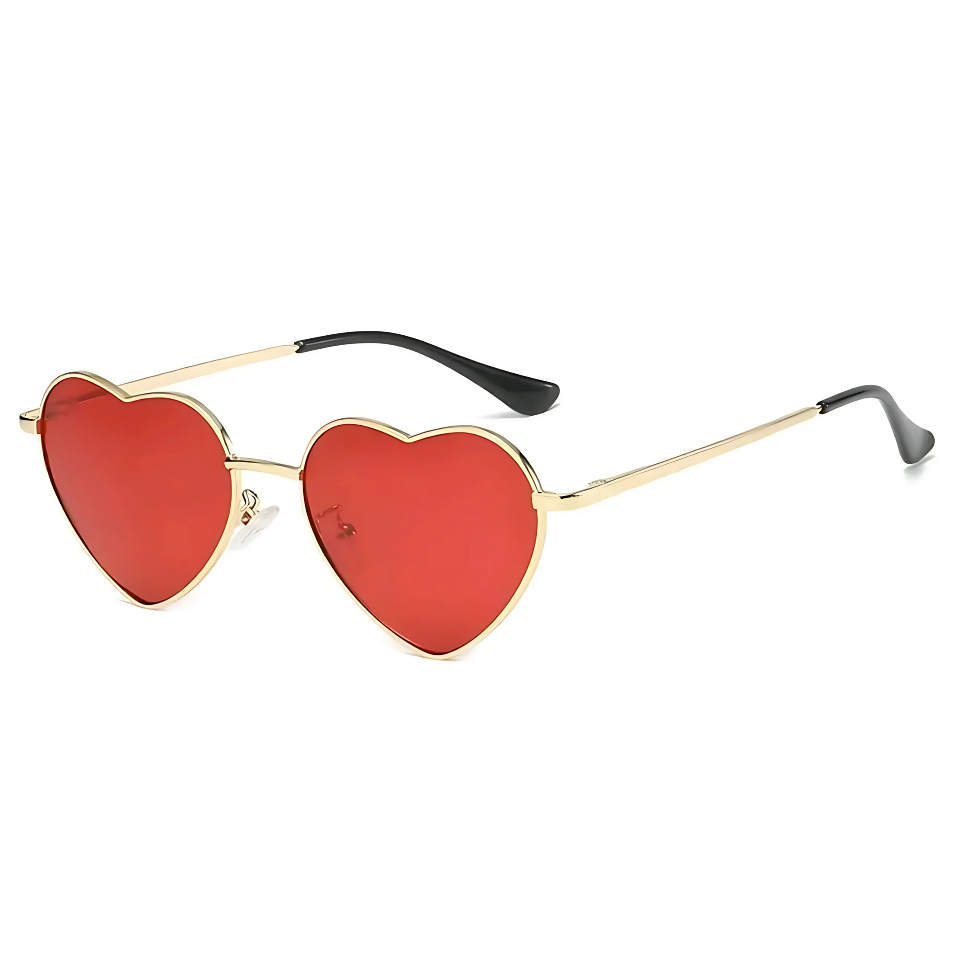lunettes de festival en forme de cœur rouge