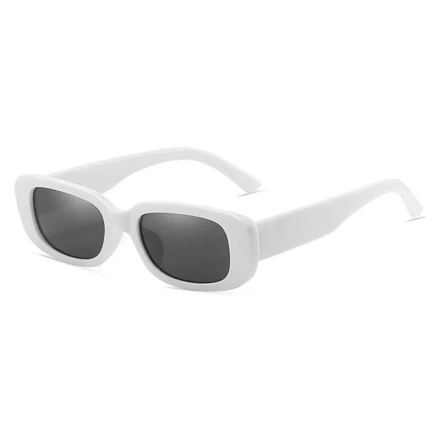 lunettes de soirée rectangulaire indémodable blanche