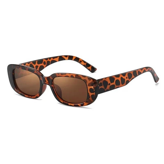 lunettes de soirée rectangulaire indémodable léopard