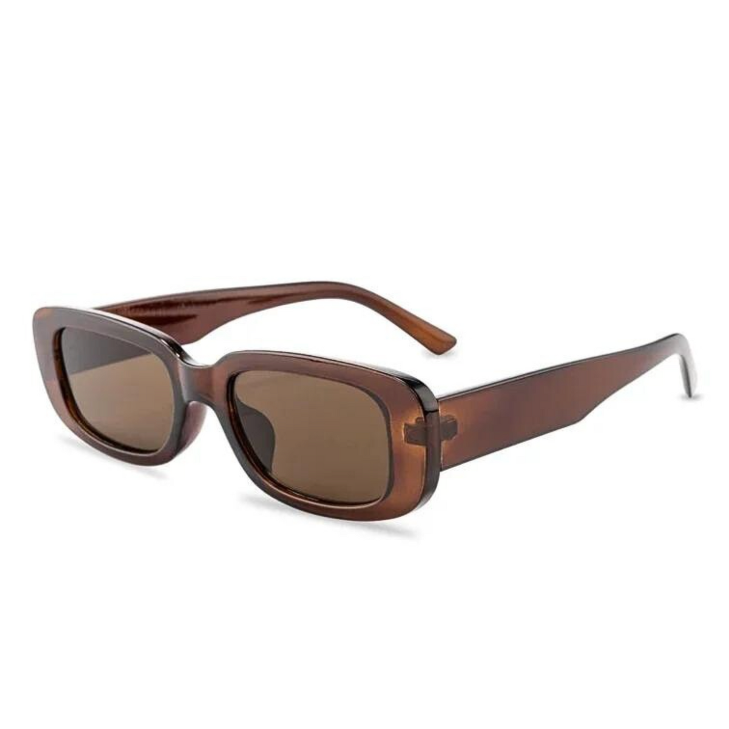 lunettes de soirée rectangulaire indémodable marron