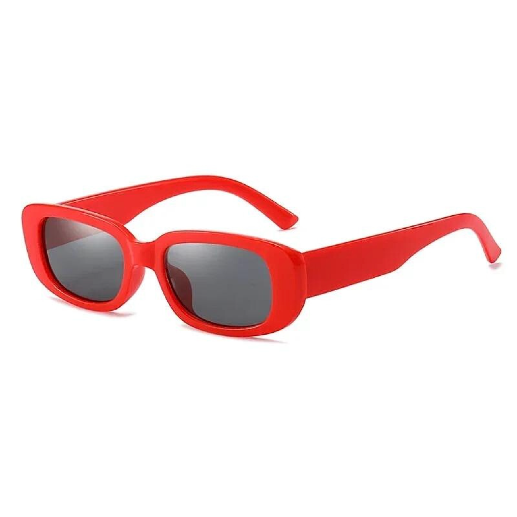 lunettes de soirée rectangulaire indémodable rouge