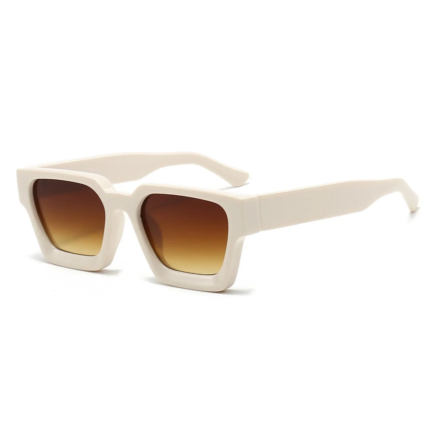 lunettes de soirée en forme carré fashion beige