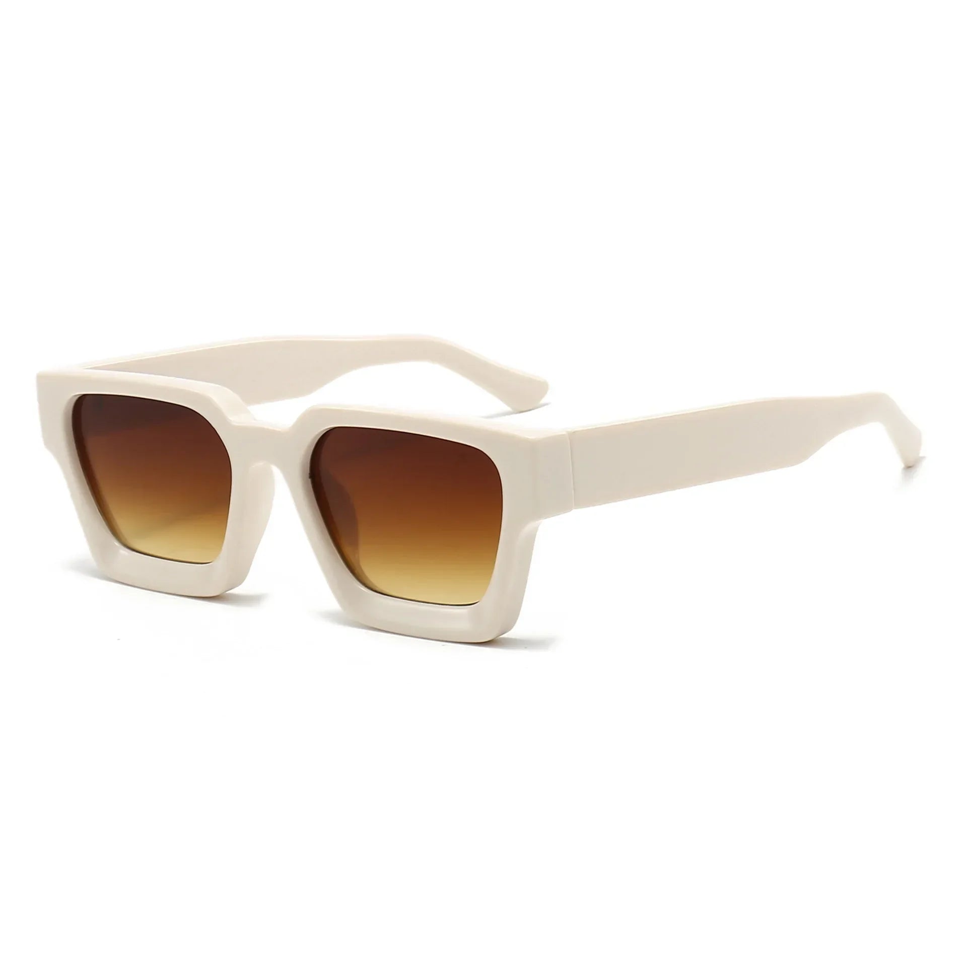 lunettes de soirée en forme carré fashion beige