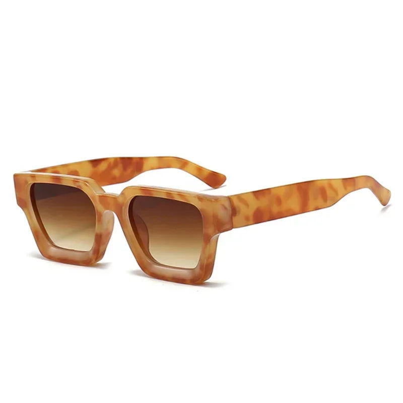 lunettes de soirée en forme carré fashion girafe