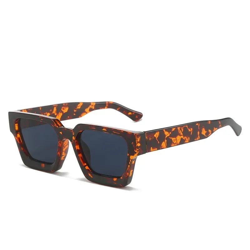 lunettes de soirée en forme carré fashion léopard