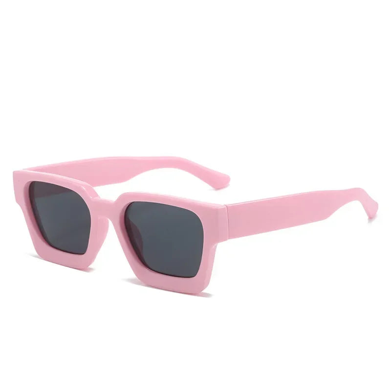 lunettes de soirée en forme carré fashion rose pâle