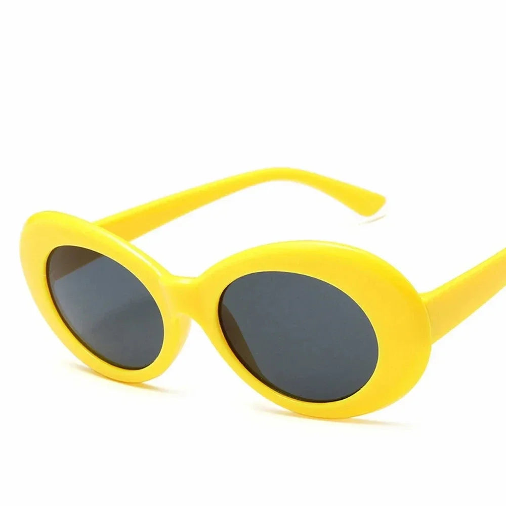 lunettes de soirée festival kurt cobain jaune flashy