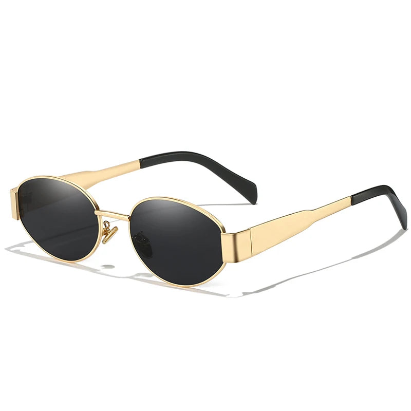 lunettes de soirée forme ovale vintage retro noir or