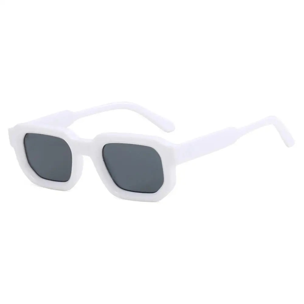 lunettes de soirée forme rectangle retro blanche
