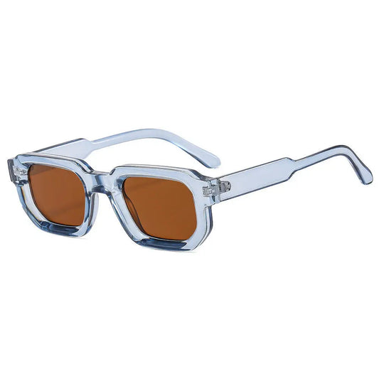 lunettes de soirée forme rectangle retro monture transparente
