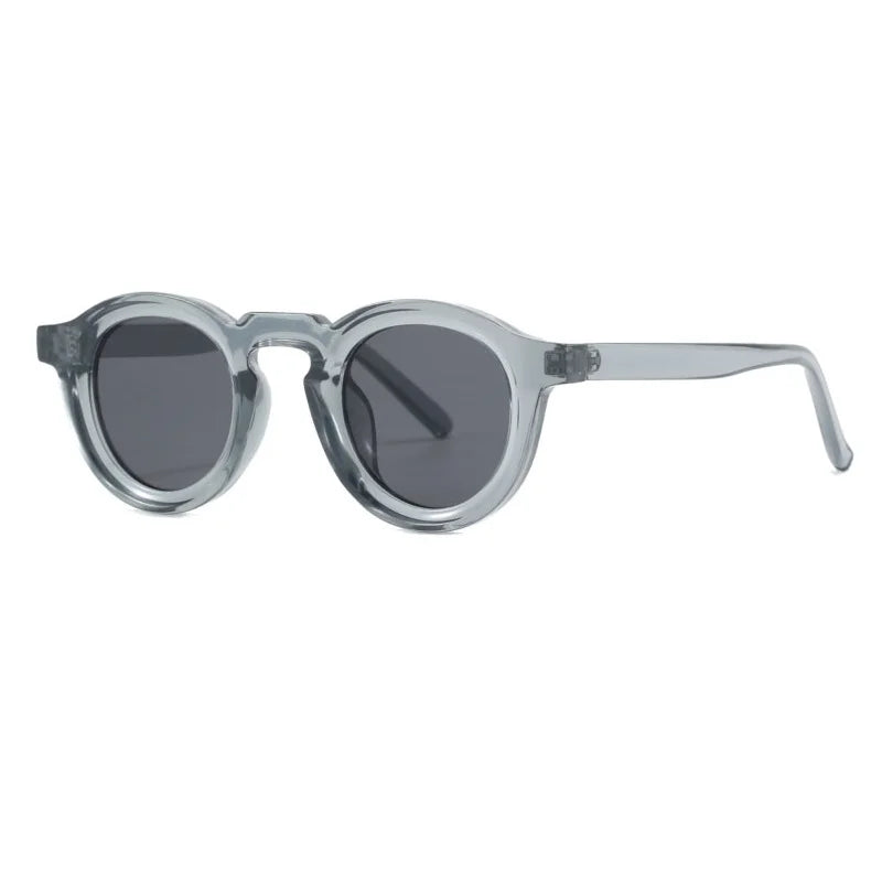 lunettes de soirée forme ronde gris teinté