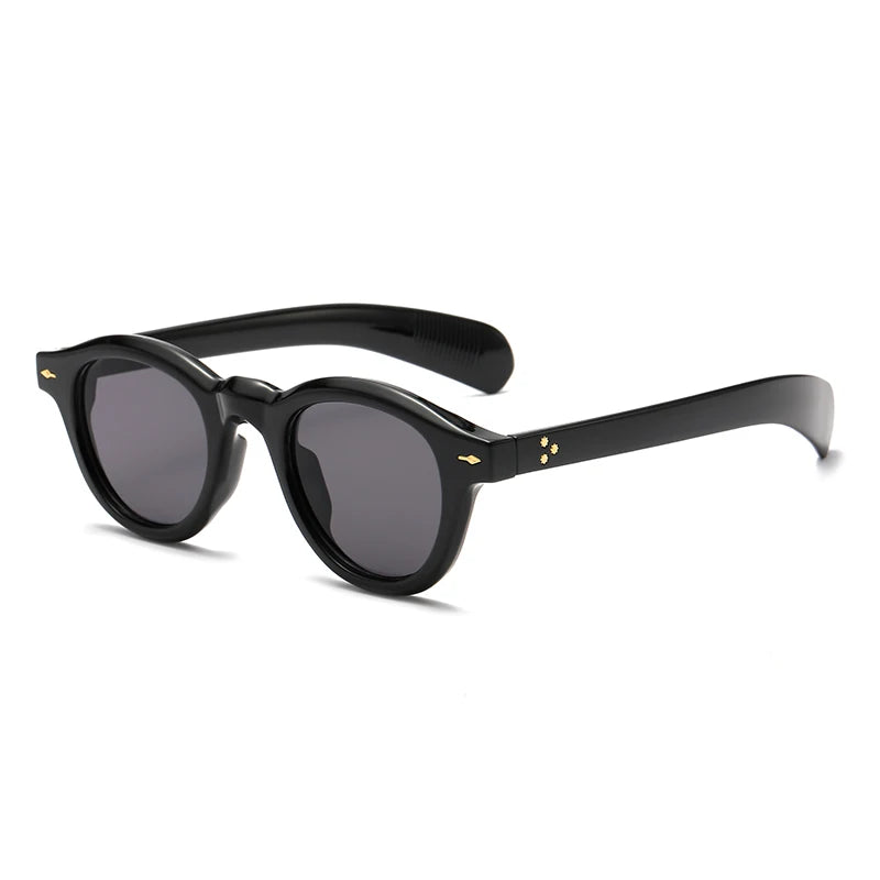 lunettes de soleil de festival rondes noir