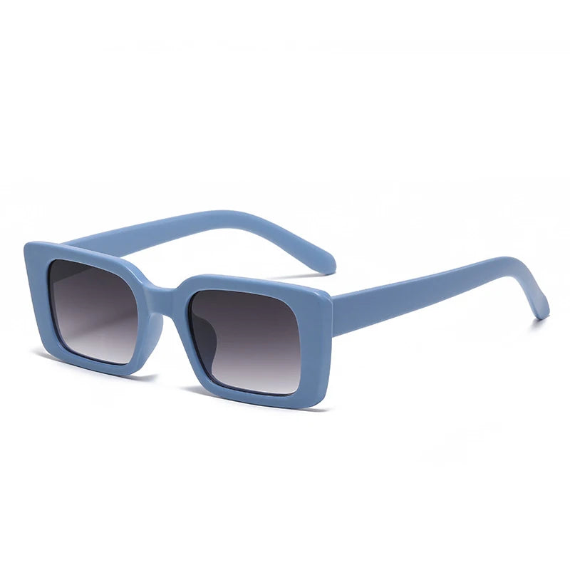 lunettes de soleil de soirée forme carrée bleu